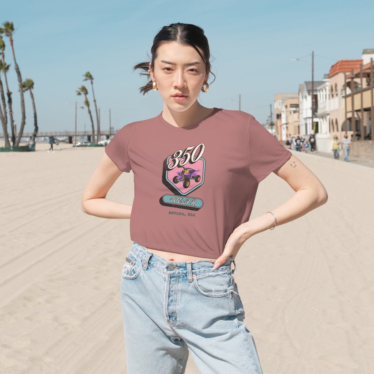 1995 Women's Flowy Cropped Tee